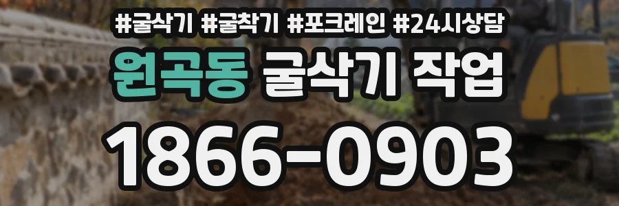 원곡동 굴삭기 작업
