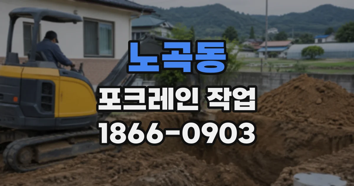 노곡동 포크레인작업