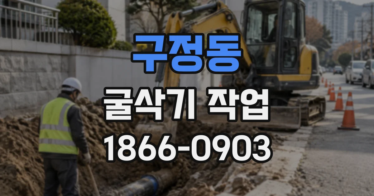 구정동 굴삭기작업