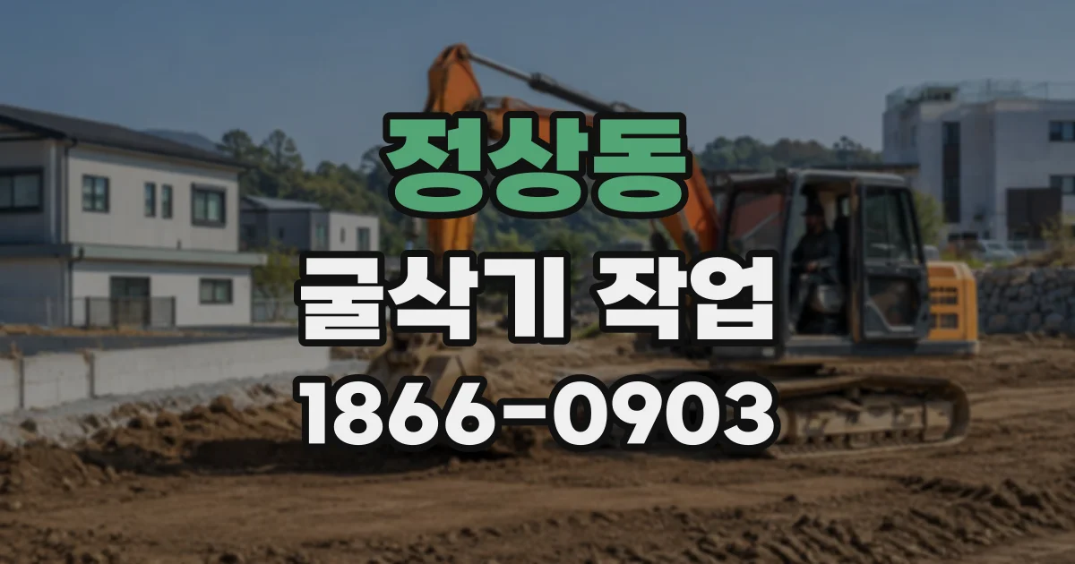 정상동 굴삭기작업