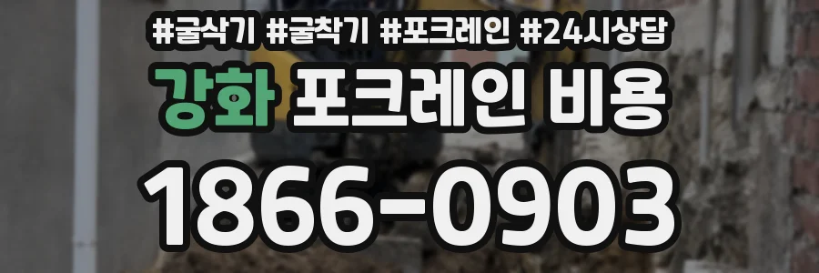 강화 포크레인 비용