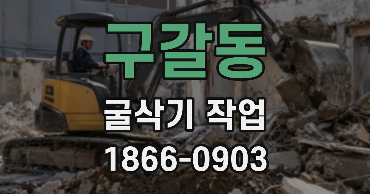 구갈동 굴삭기 작업