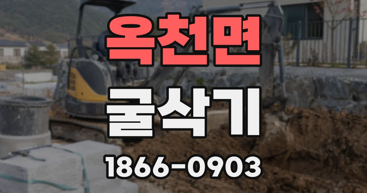 옥천면 굴삭기