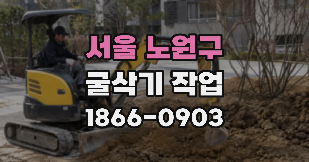 서울 노원구 굴삭기 작업