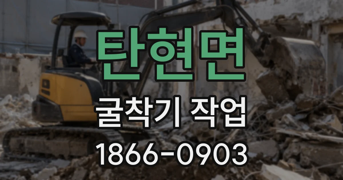탄현면 굴착기 작업