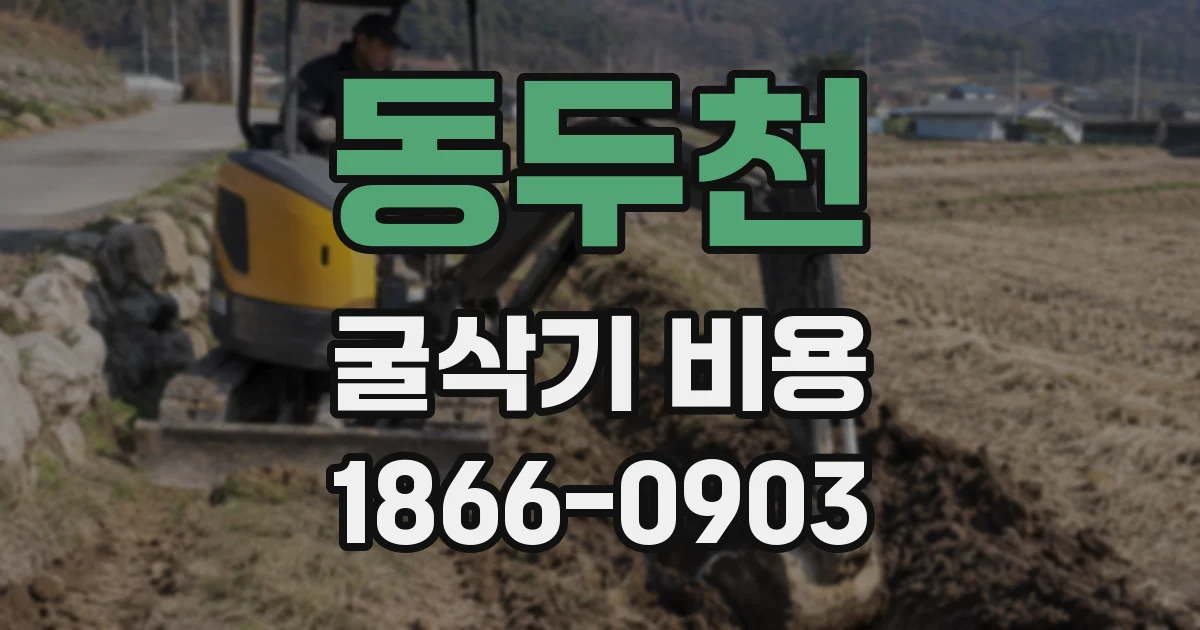 동두천 굴삭기 비용