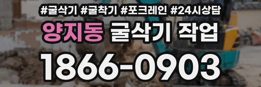 양지동 굴삭기 작업