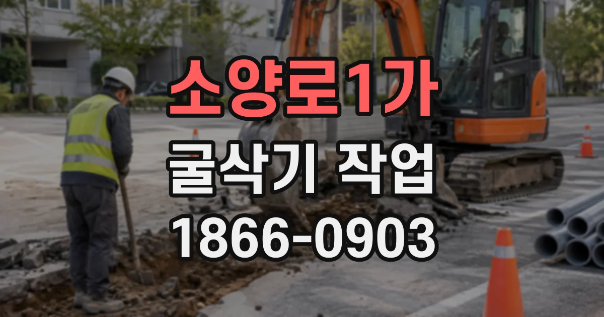 소양로1가 굴삭기작업