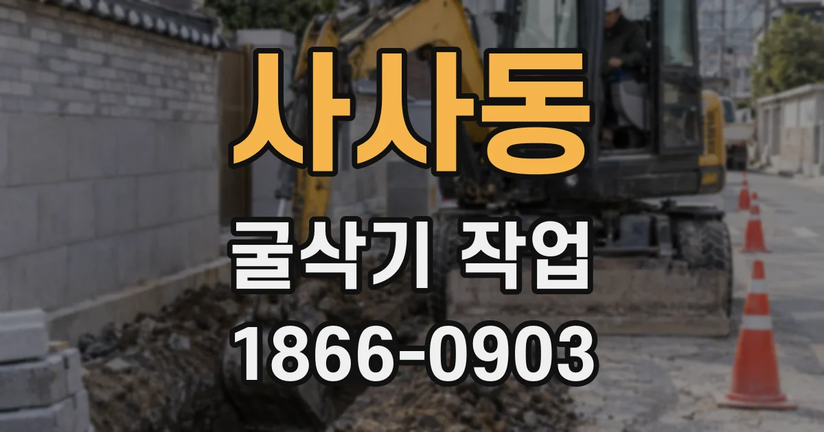사사동 굴삭기 작업