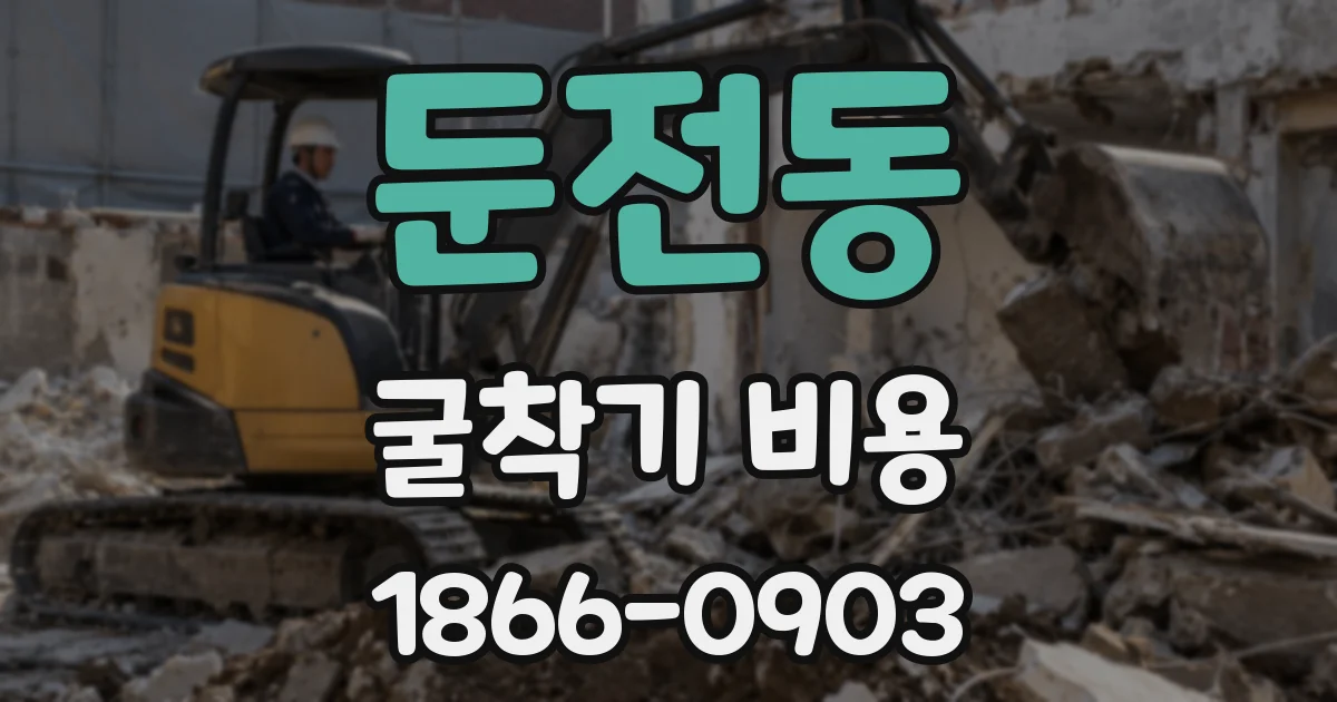 둔전동 굴착기 비용
