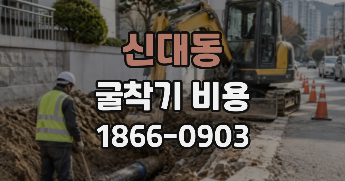 신대동 굴착기비용