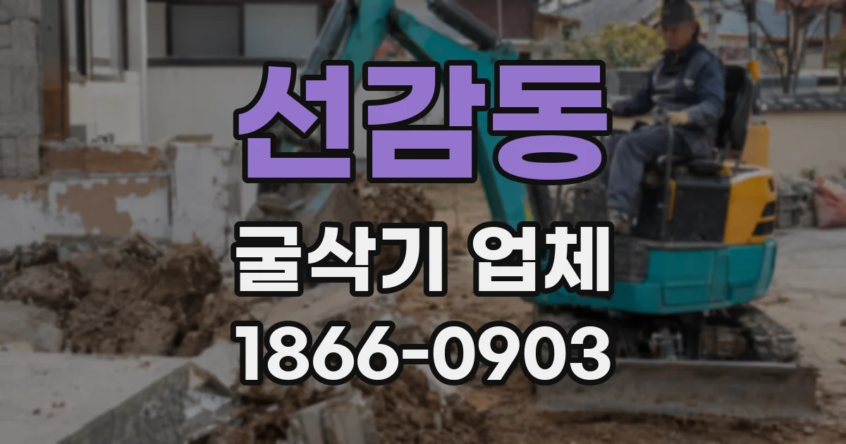 선감동 굴삭기 업체