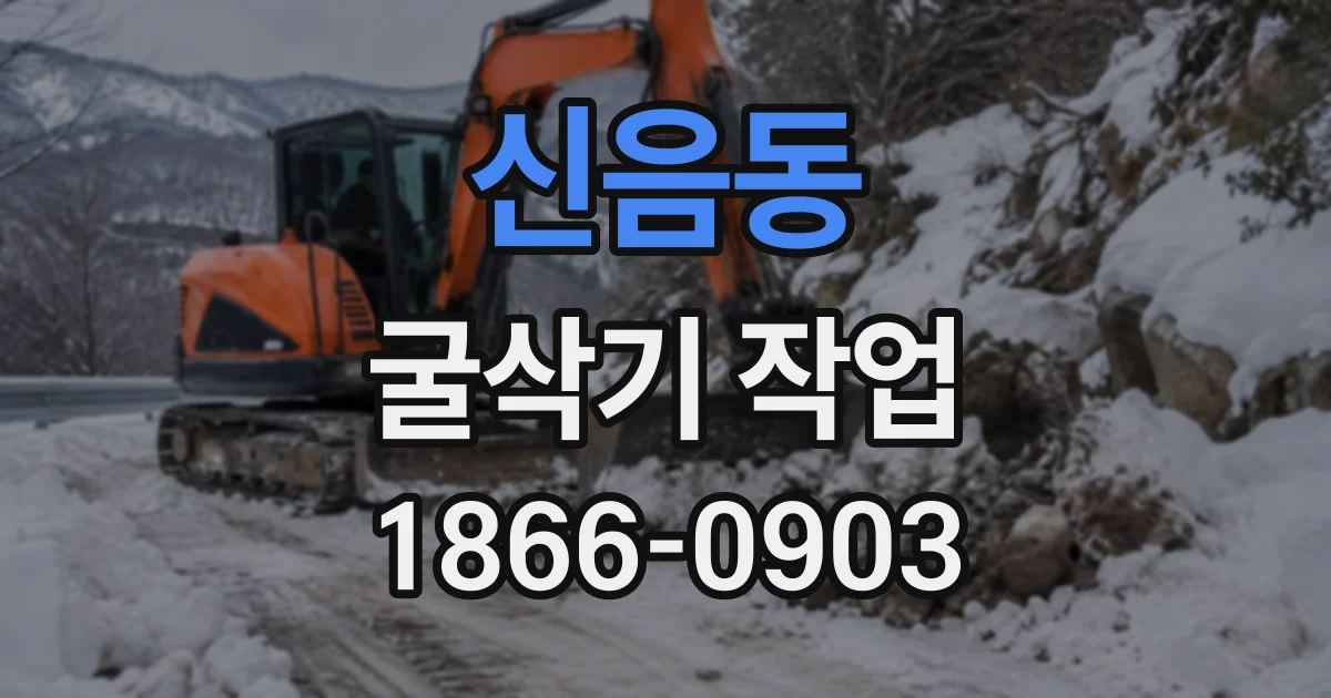 신음동 굴삭기작업