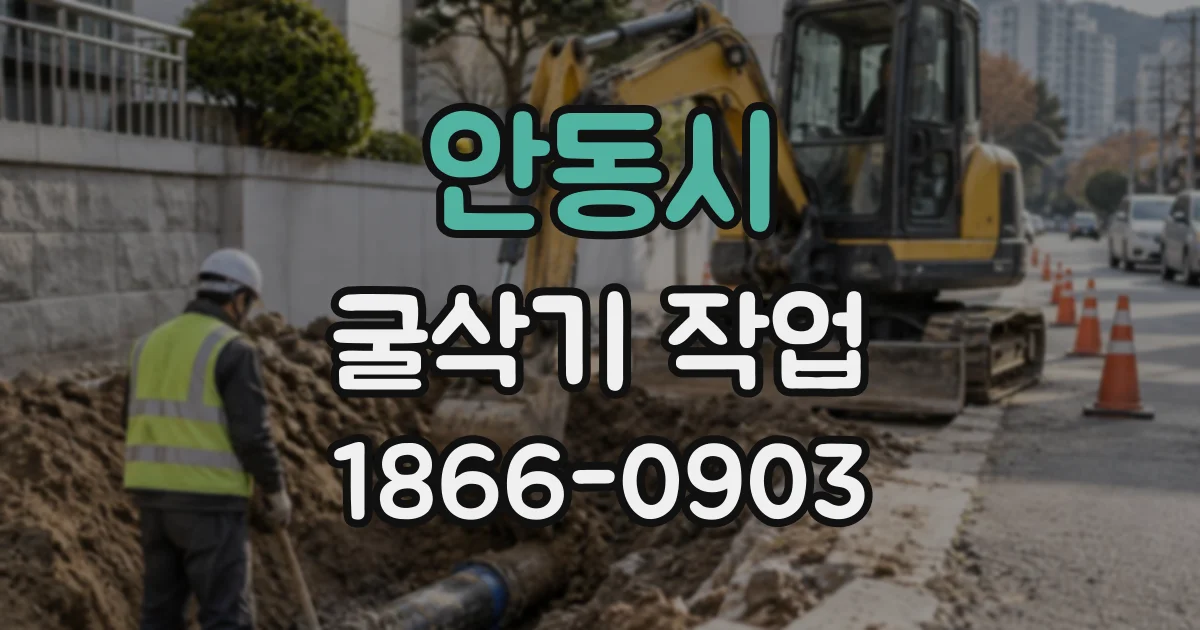 안동시 굴삭기작업