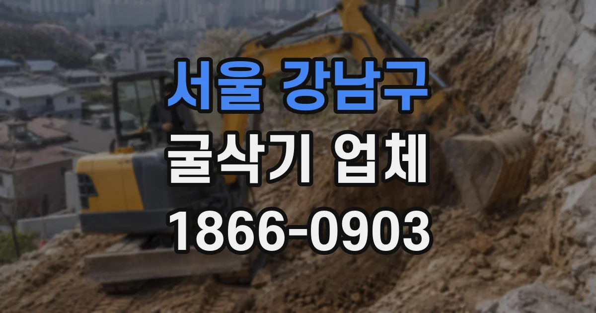 서울 강남구 굴삭기 업체