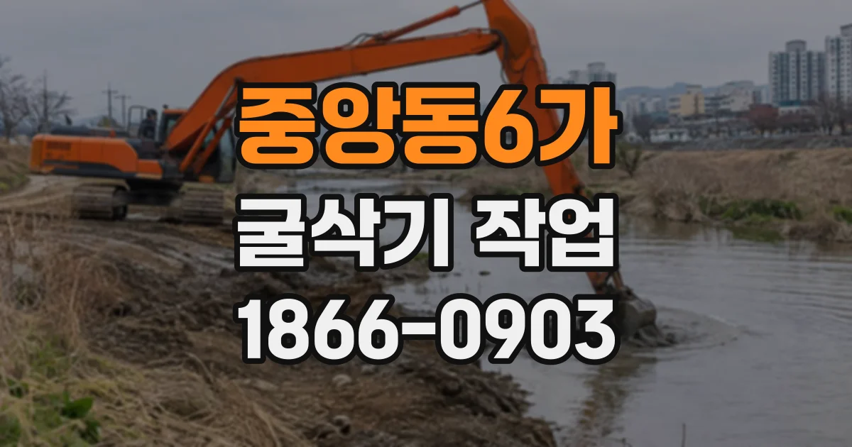 중앙동6가 굴삭기작업