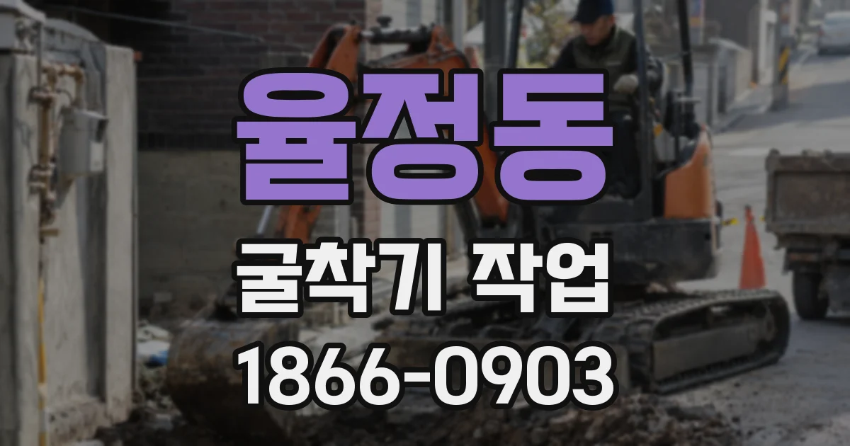 율정동 굴착기 작업