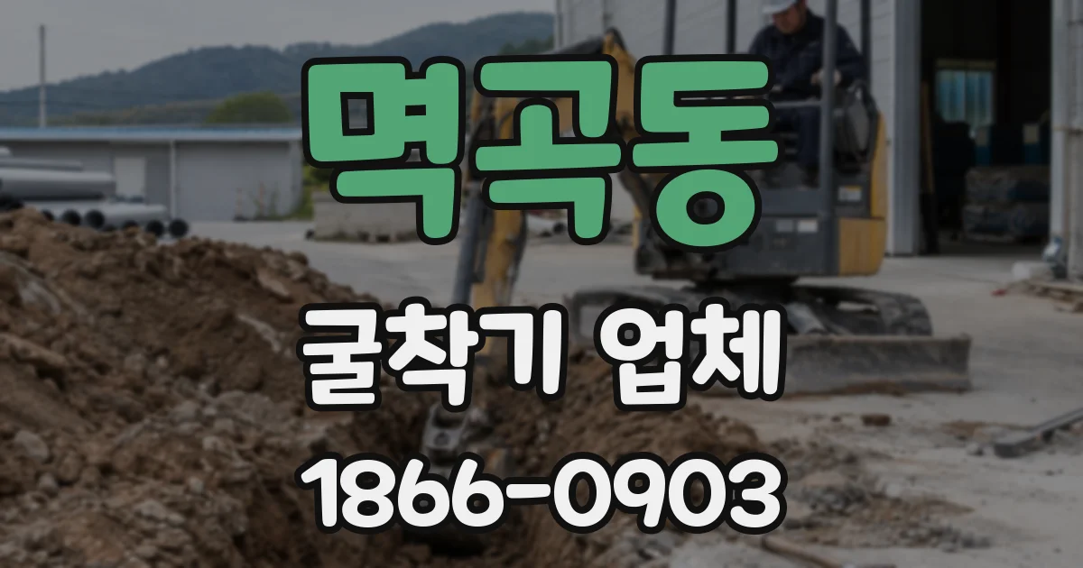 멱곡동 굴착기 업체