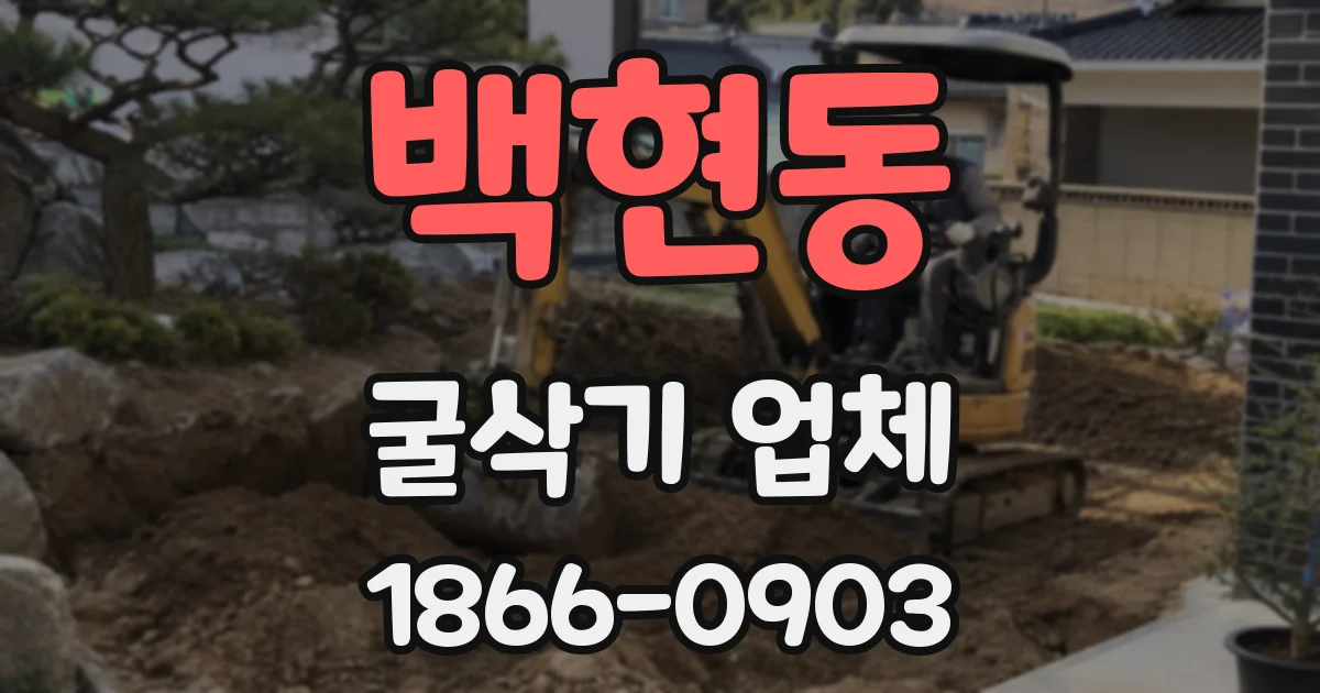 백현동 굴삭기 업체