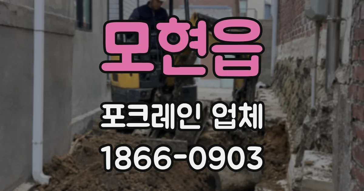모현읍 포크레인 업체
