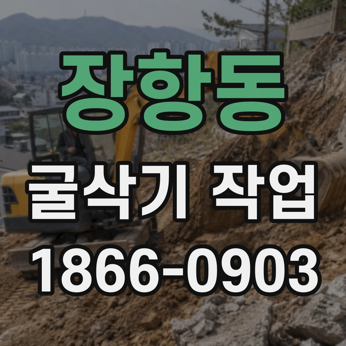 장항동 굴삭기 작업