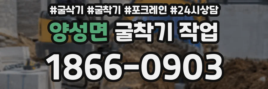 양성면 굴착기 작업