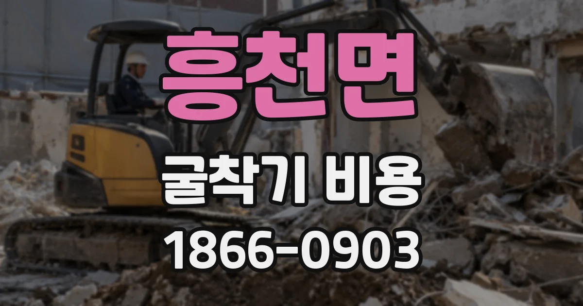 흥천면 굴착기 비용