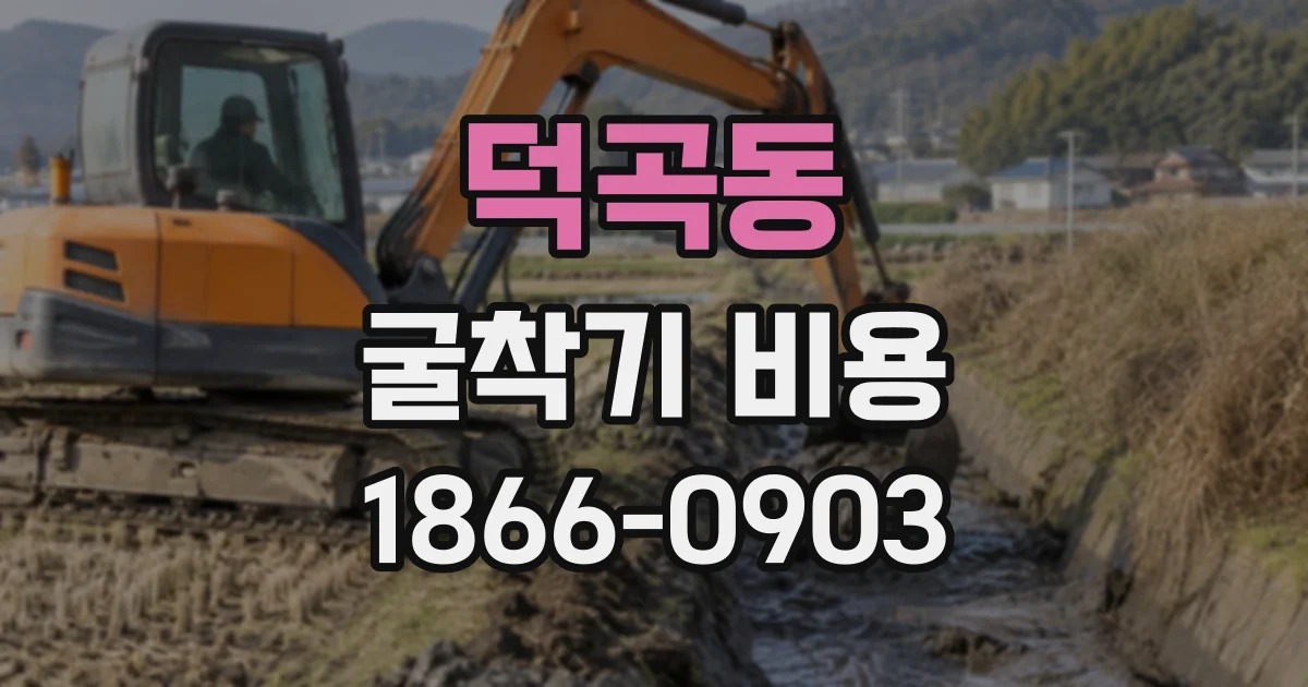 덕곡동 굴착기비용