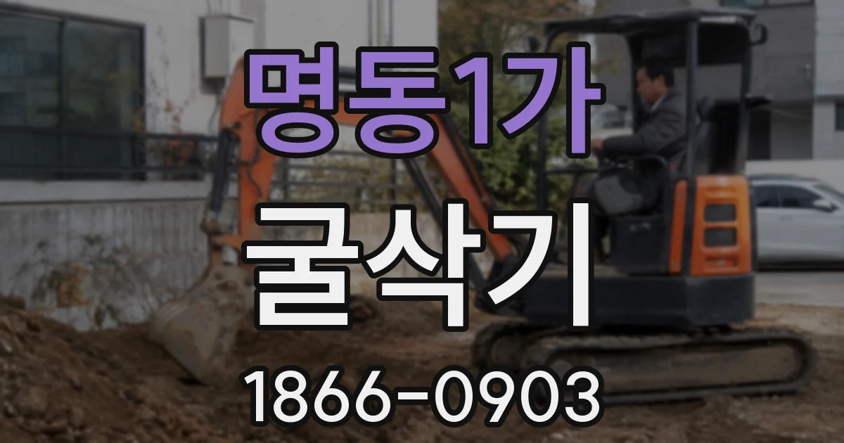 명동1가 굴삭기