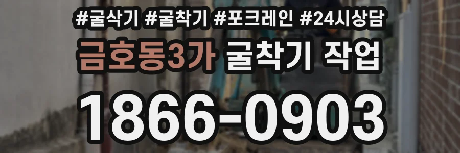 금호동3가 굴착기 작업