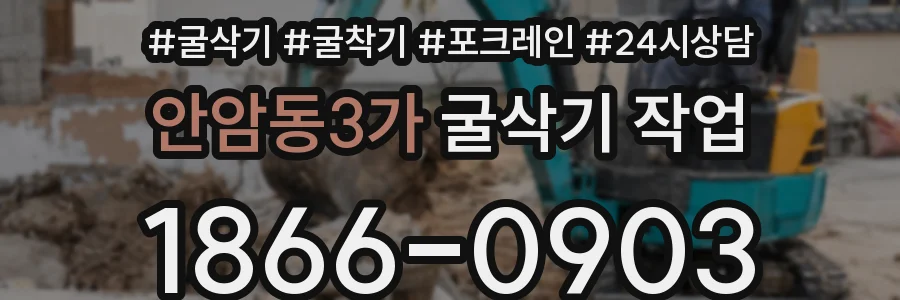 안암동3가 굴삭기 작업