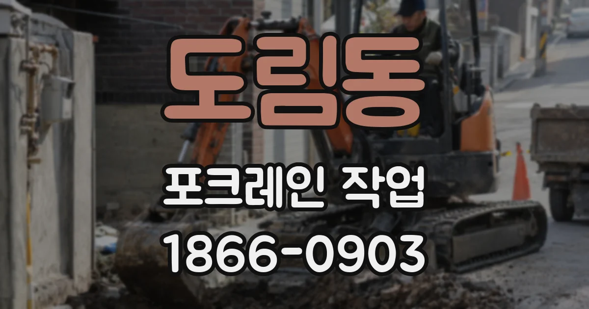 도림동 포크레인 작업