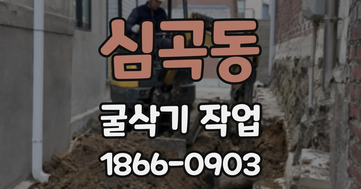 심곡동 굴삭기 작업