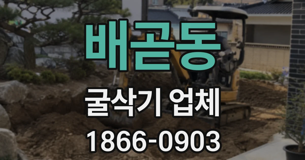배곧동 굴삭기 업체