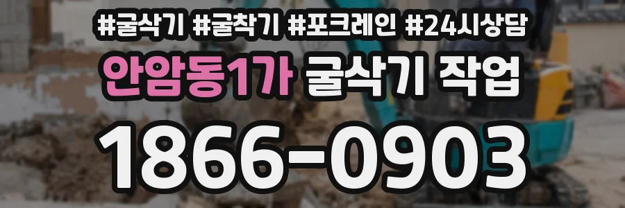안암동1가 굴삭기 작업