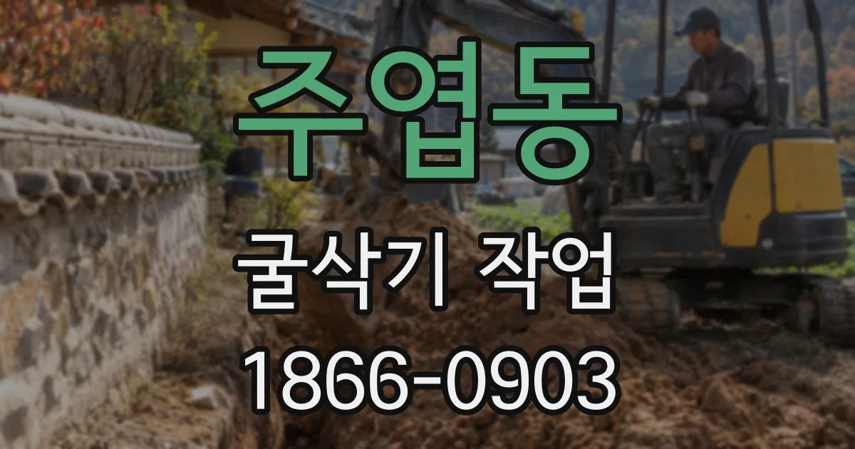 주엽동 굴삭기 작업