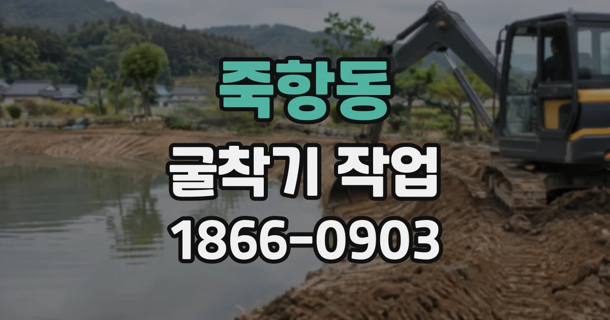 죽항동 굴착기작업