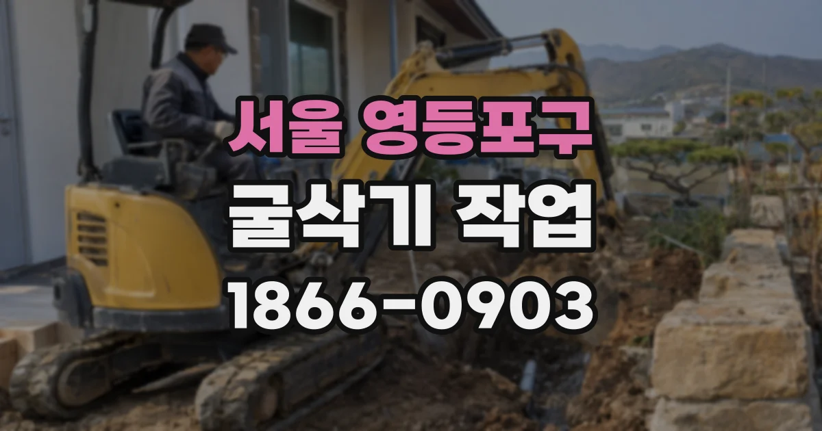 서울 영등포구 굴삭기 작업