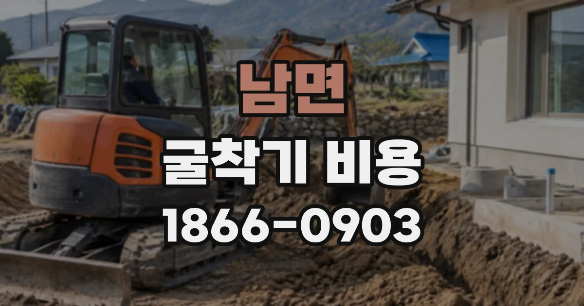 남면 굴착기비용