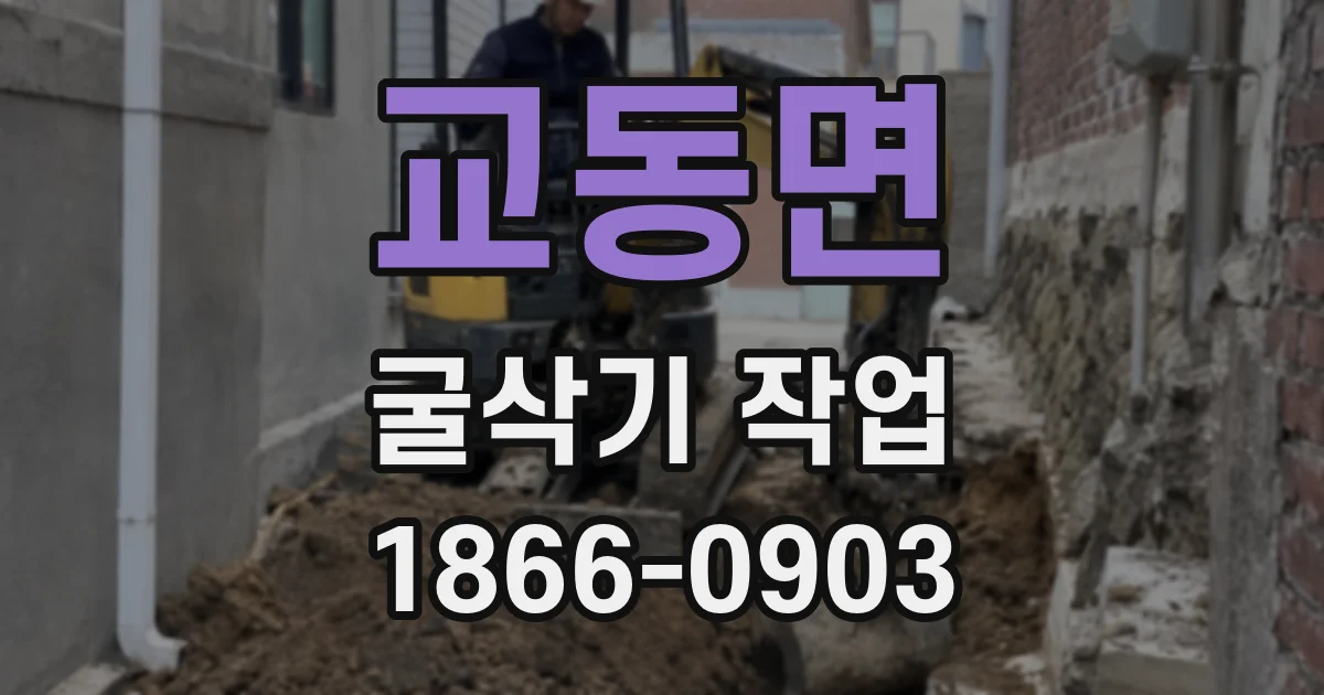 교동면 굴삭기 작업
