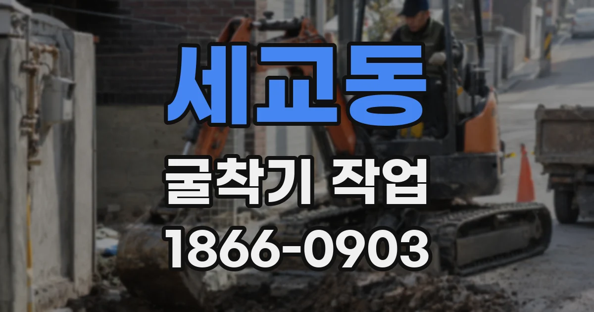 세교동 굴착기 작업