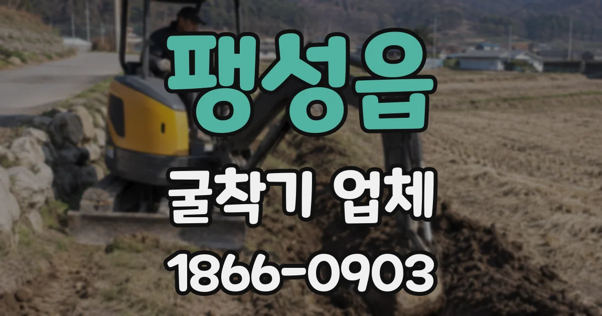 팽성읍 굴착기 업체