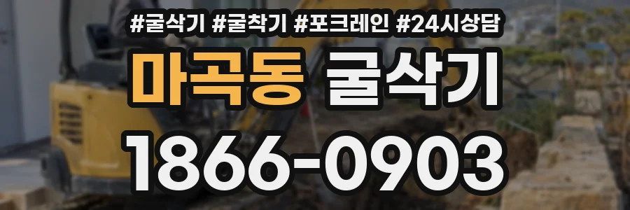 마곡동 굴삭기