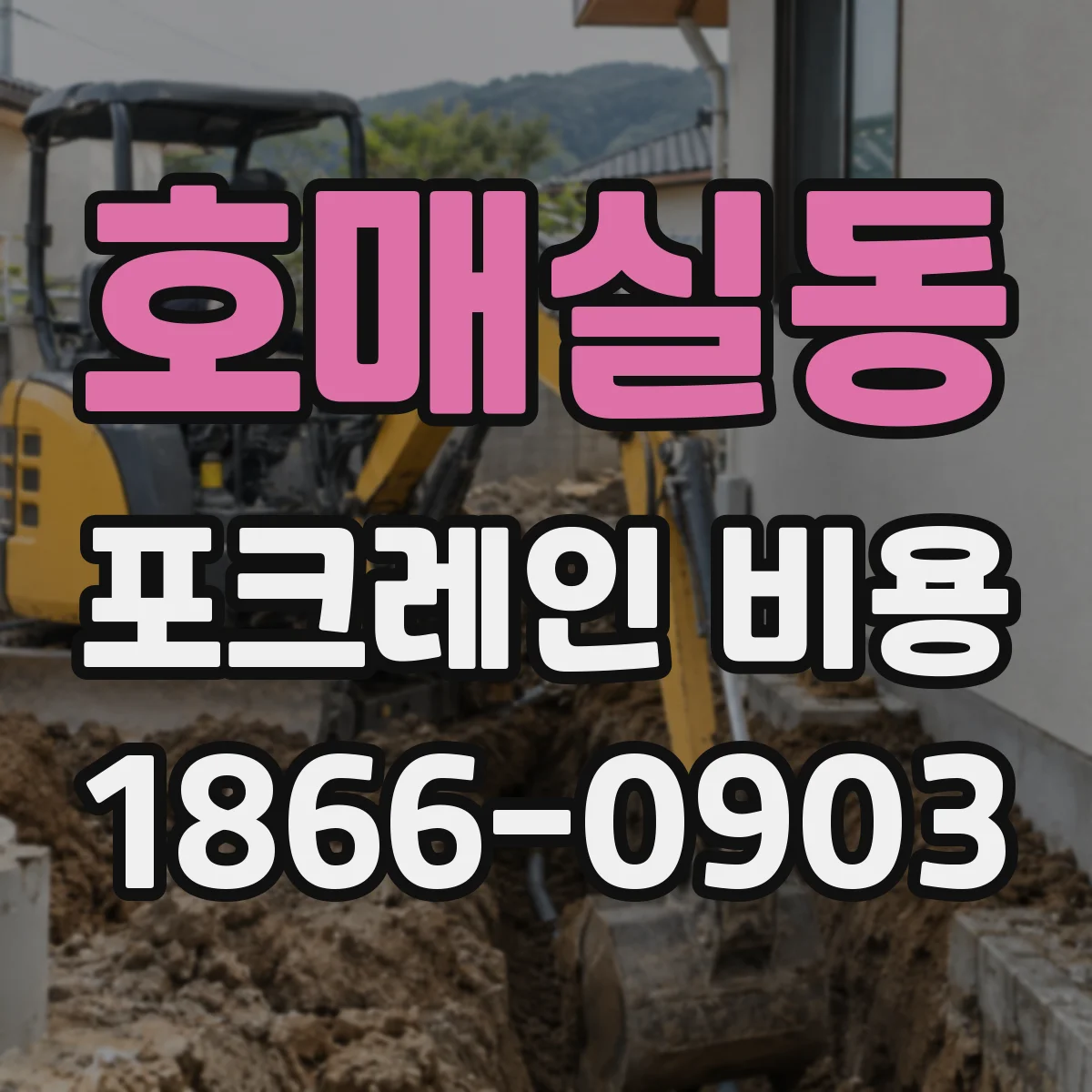 호매실동 포크레인 비용