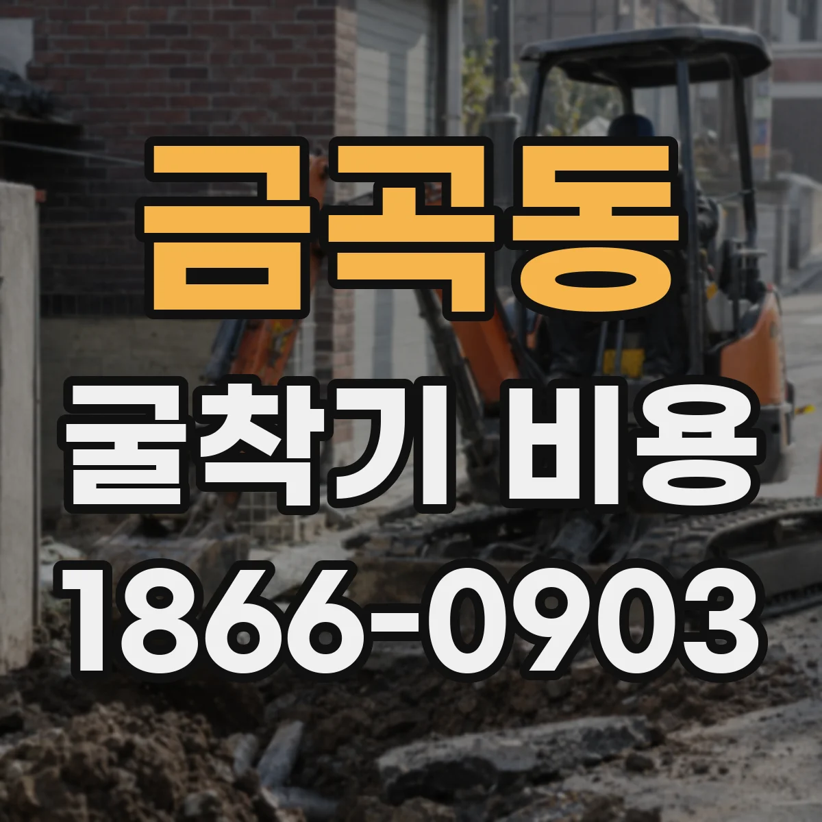 금곡동 굴착기 비용