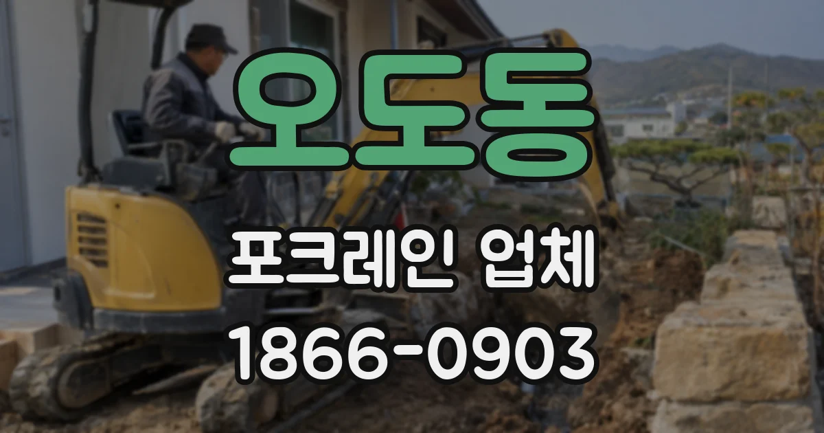 오도동 포크레인 업체