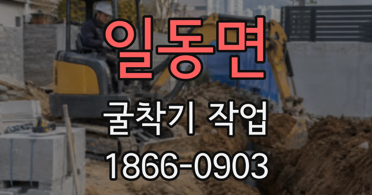 일동면 굴착기 작업