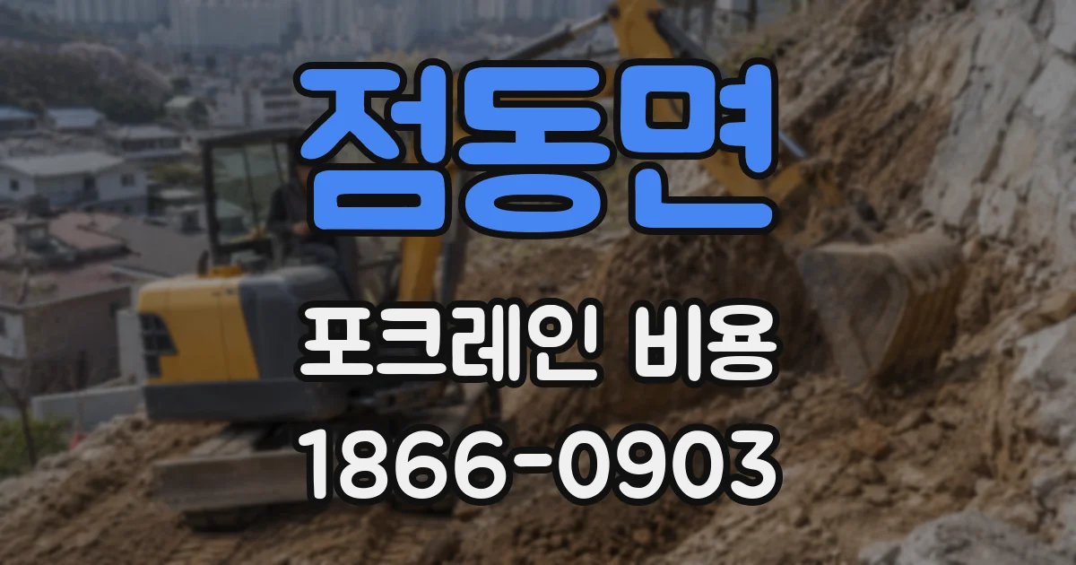 점동면 포크레인 비용