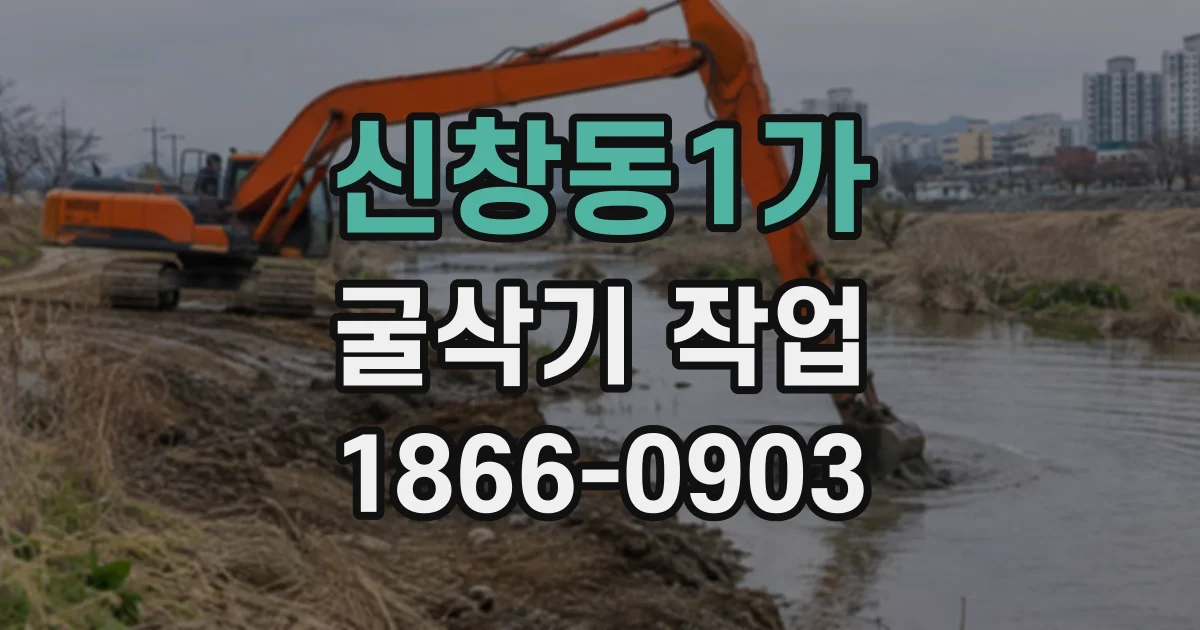 신창동1가 굴삭기작업