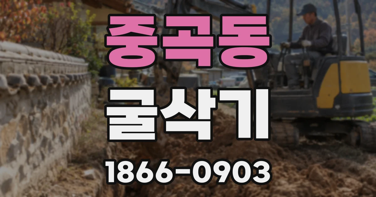 중곡동 굴삭기